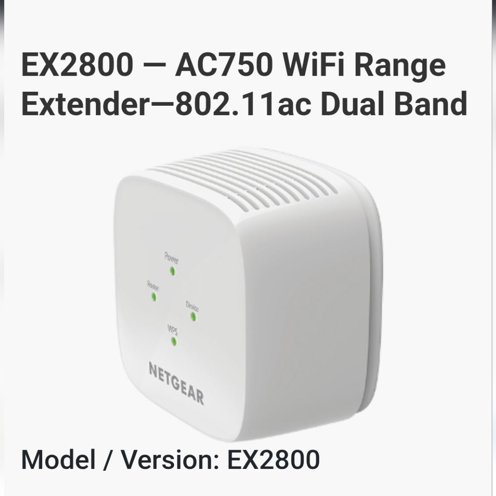 Netgear EX2800 AZNA WiFi Range Extender